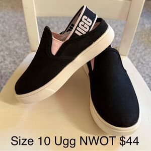 UGG Black and White Slip-On Shoes